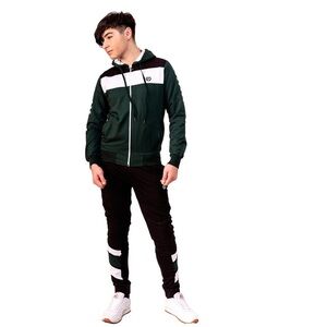 2 Piece Tracksuit Zip Front Jacket Joggers Fergana Blokecore Streetwear Hip Hop